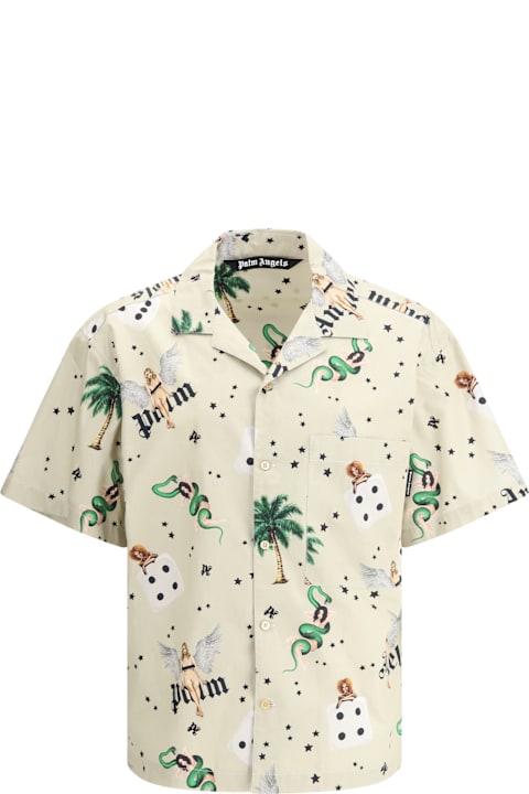 Palm Angels قمصان لـ القسم الرجالي Palm Angels Pin Up Bowling Shirt