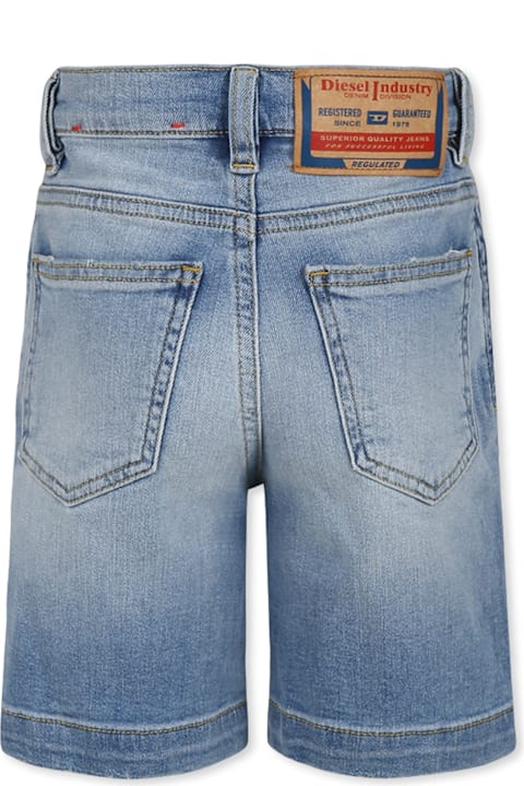Homeware Diesel Denim Shorts For Boy With Logo
