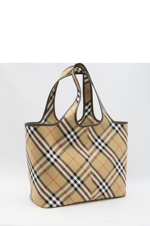 Burberry حقائب توتي لـ السيدات Burberry Medium Check Tote Bag