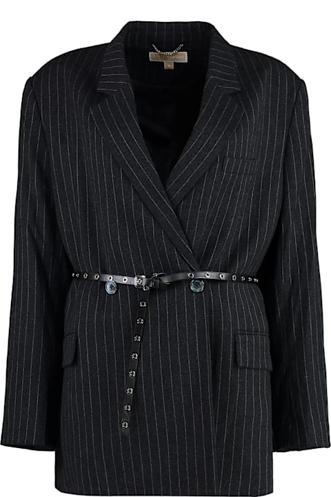 MICHAEL Michael Kors معاطف وجواكت لـ السيدات MICHAEL Michael Kors Pinstripe Double Breasted Blazer