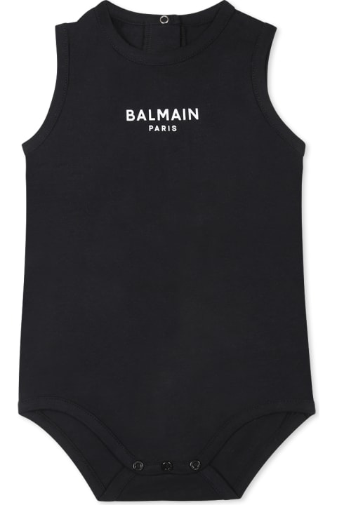 Balmain for Baby Girls Balmain Multicolor Bodysuit Set For Babykids With Logo