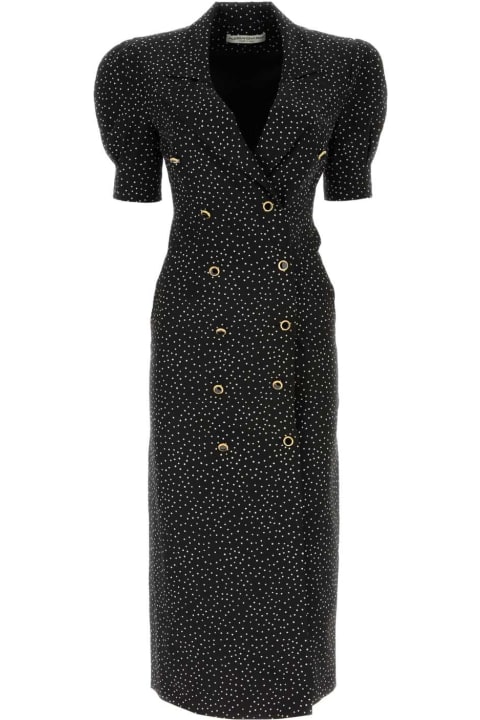 Dresses for Women Alessandra Rich Black Silk Dress