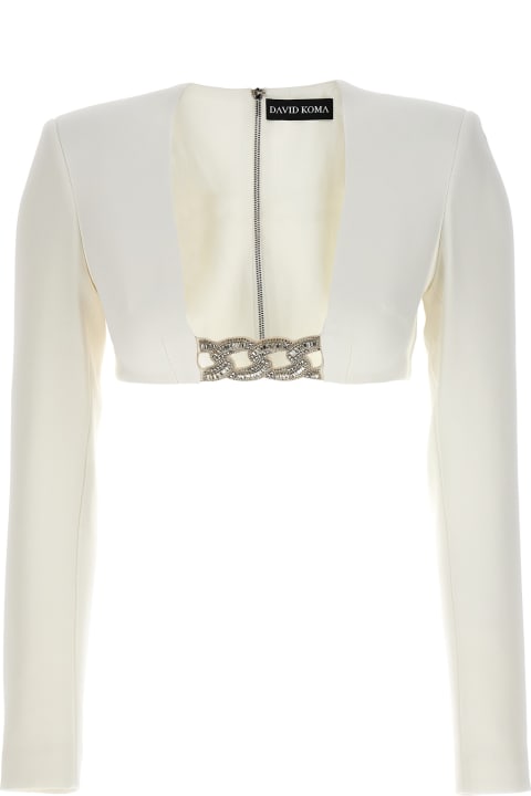 David Koma Topwear for Women David Koma Top '3d Crystsal Chain And Square Neck'