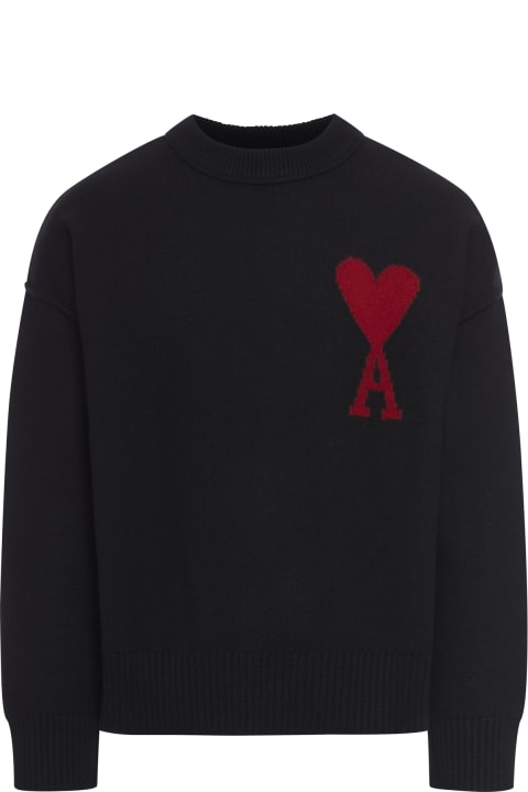 Ami Alexandre Mattiussi Sweaters for Men Ami Alexandre Mattiussi Red Adc Sweater