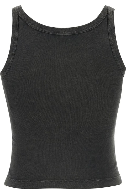 Alessandra Rich for Men Alessandra Rich Charcoal Cotton Top