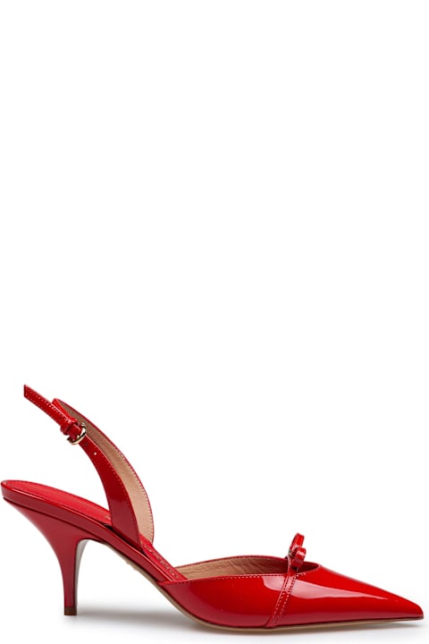 Ferragamo Slingback Gilla 70 In Patent Leather Color Red