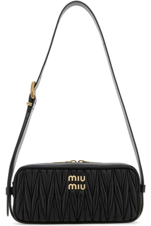 Fashion for Women Miu Miu Black Nappa Leather Shoulder Bag