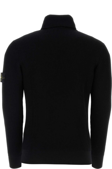 Stone Island Sweaters for Women Stone Island Black Wool Sweater