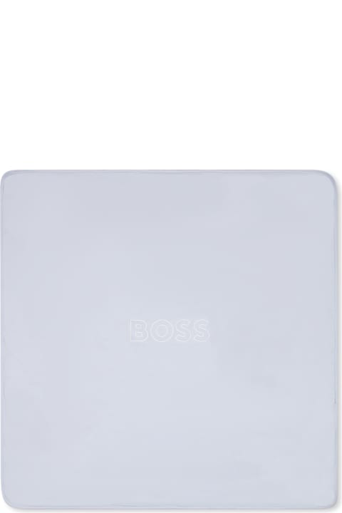 ベビーガールズのセール Hugo Boss Light Blue Blancket For Baby Boy