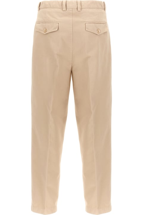 Pants for Men Brunello Cucinelli Cotton Pants With Front Pleats