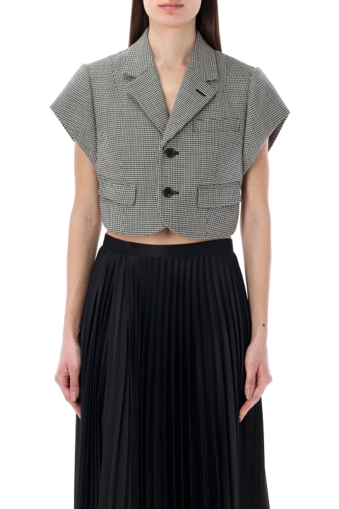 Houndstooth Crop Jacket