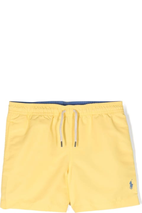 Fashion for Boys Ralph Lauren Yellow Swimwear With Light Blue Pony
