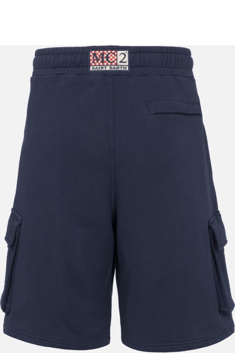 Homeware MC2 Saint Barth Man Navy Blue Cargo Short Pants Cargy