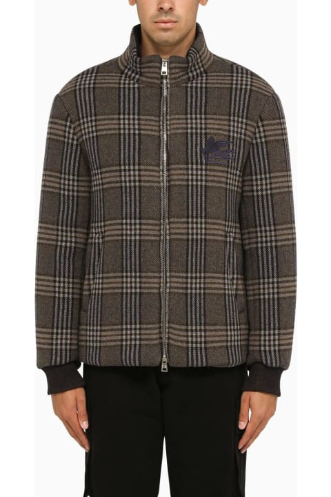 Etro Coats & Jackets for Men Etro Checked Wool Padded Jacket