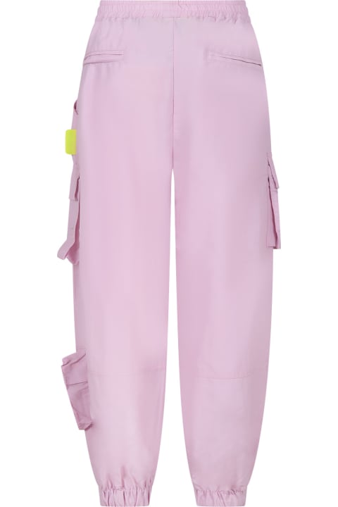 Bottoms for Girls Barrow Pink Trousers For Girl With Smiley