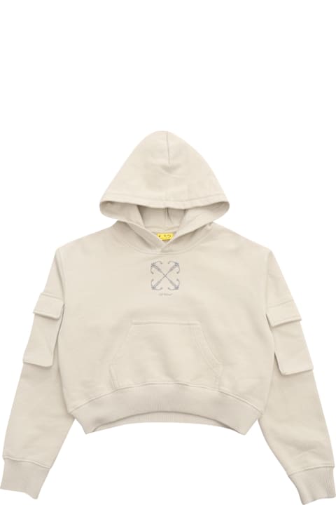 أدوات منزلية Off-White Cargo Hoodie Crop Light Grey - Silver