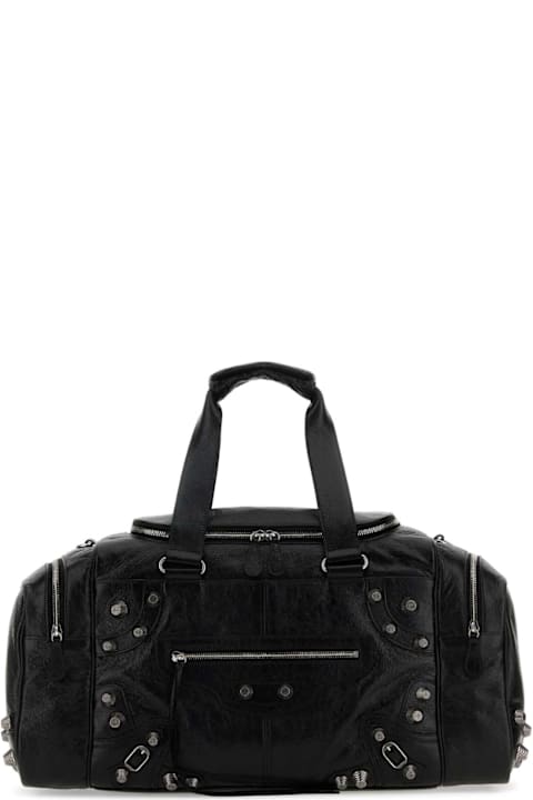 Bags for Kids Balenciaga Black Leather Le Cagole Travel Bag