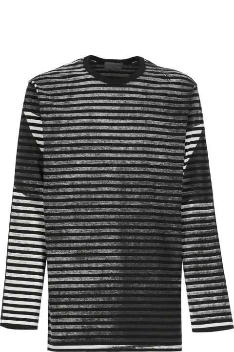 メンズ Yohji Yamamotoのニットウェア Yohji Yamamoto Striped Pattern Sweater