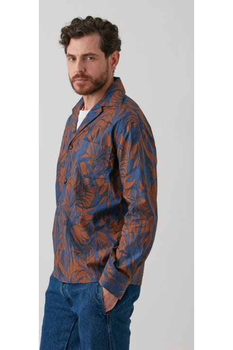 معاطف وجواكت لـ القسم الرجالي doppiaa Aabba Flower Print Overshirt