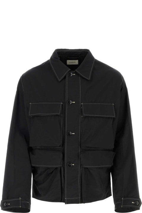 Lemaire Clothing for Men Lemaire Black Cotton Blend Jacket