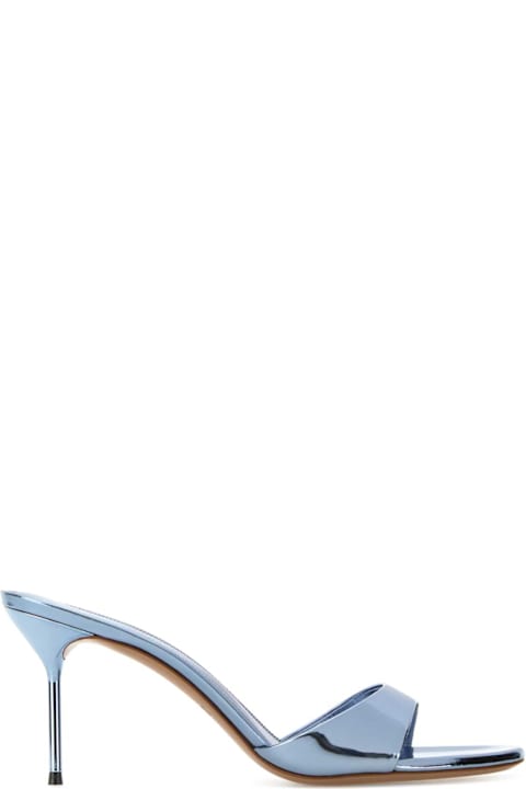 Paris Texas Light Blue Leather Lidia Mules