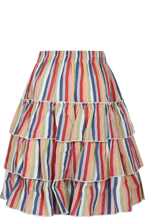 Coco Au Lait Bottoms for Girls Coco Au Lait Multicolor Skirt For Girl With Stripes Pattern