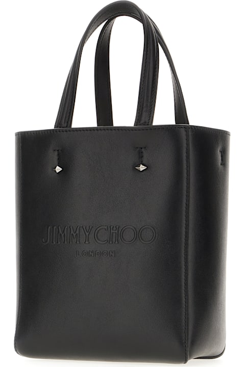 Jimmy Choo Totes for Women Jimmy Choo Black Leather Small Lenny Handbag