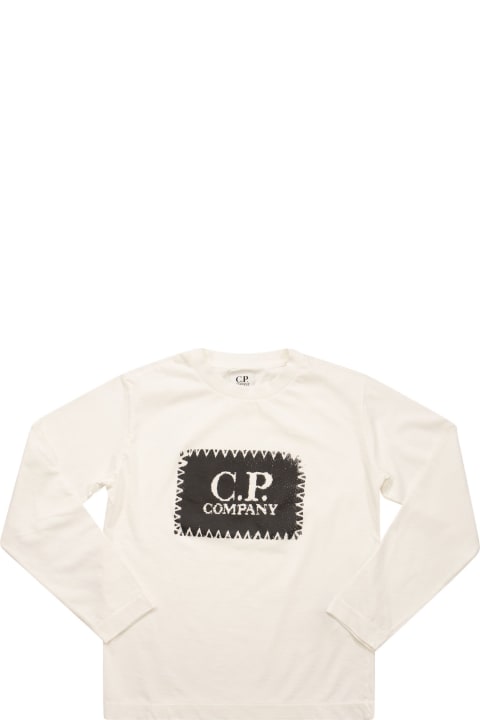 C.P. Company T-Shirts & Polo Shirts for Boys C.P. Company Logo Long Sleeved T-shirt
