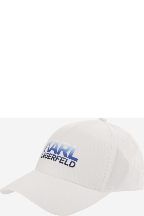Karl Lagerfeld Hats for Men Karl Lagerfeld Cotton Blend Baseball Cap With Logo