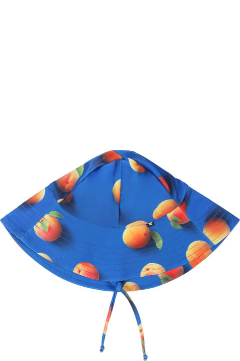 Molo Accessories & Gifts for Baby Boys Molo Blue Cloche For Babykids With Apricot Print
