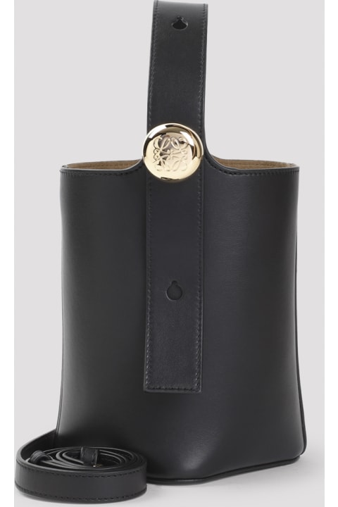 【LOEWE】MINI PEBBLE BUCKET BAG●AANBBBMX011100 LOEWE Pebble Bucket Mini Hand bag AANBBBMX011100 leather