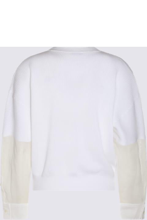Fleeces & Tracksuits for Women Brunello Cucinelli White Cotton Knitwear