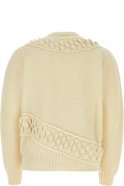 Bottega Veneta Sweaters for Men Bottega Veneta Ivory Wool Sweater