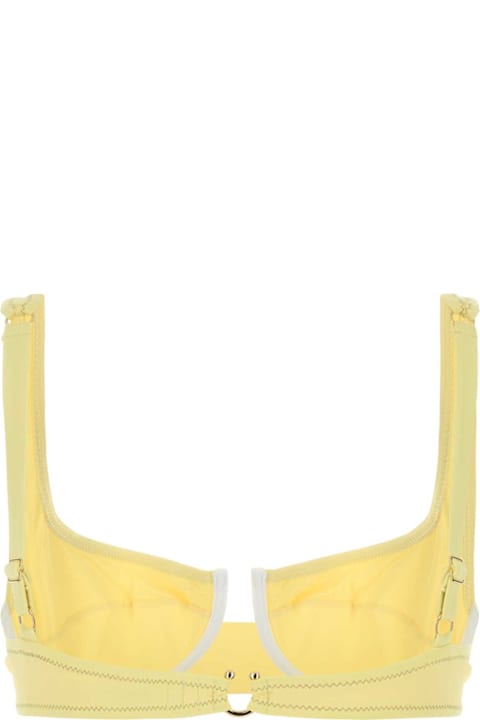 أدوات منزلية Reina Olga Pastel Yellow Stretch Nylon Brigitte Bikini Top