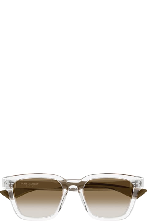 Saint Laurent Eyewear Eyewear for Men Saint Laurent Eyewear Saint Laurent Sl 790 Linea Corner Angle 004 Crystal Brown Sunglasses