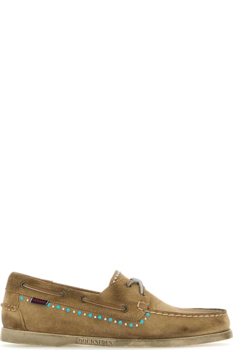 Sebago Shoes for Men Sebago Camel Suede Portland Flesh Out Loafers