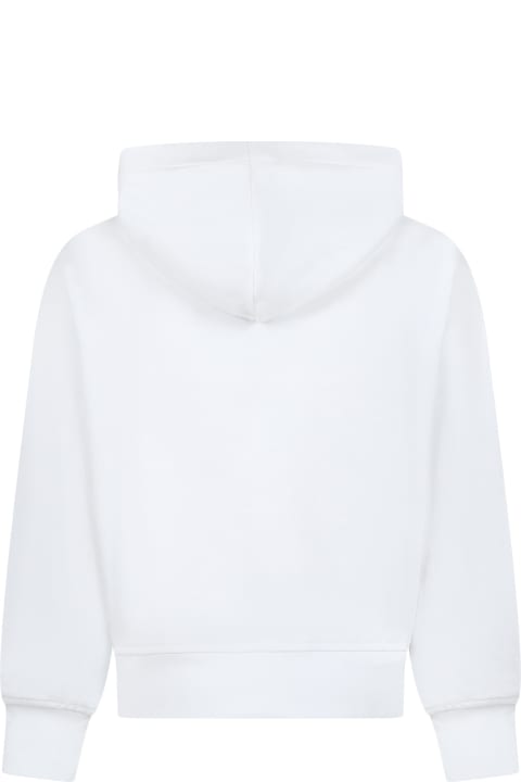 MSGM for Kids MSGM White Sweatshirt For Kids With Logo