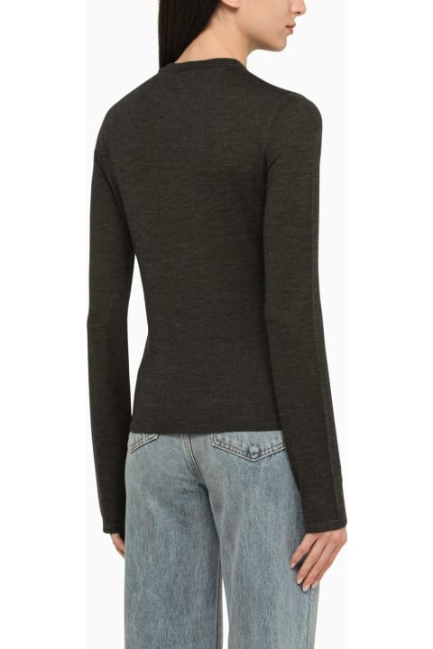 Saint Laurent Sweaters for Women Saint Laurent Grey Wool-blend Crew-neck Jumper