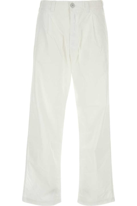 Pants for Men Stone Island White Cotton Pant
