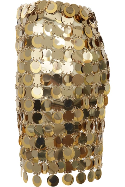 Paco Rabanne for Women Paco Rabanne The Gold Sparkle Discs Mini Skirt
