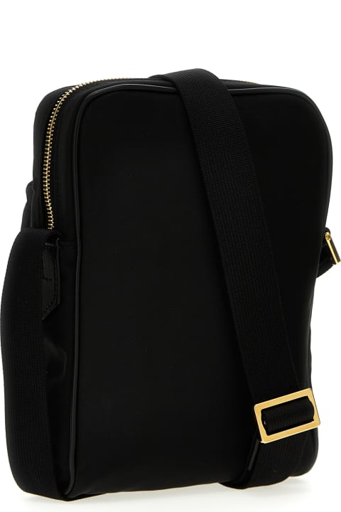 Tom Ford Shoulder Bags for Men Tom Ford Logo Nylon Crossbody Bag