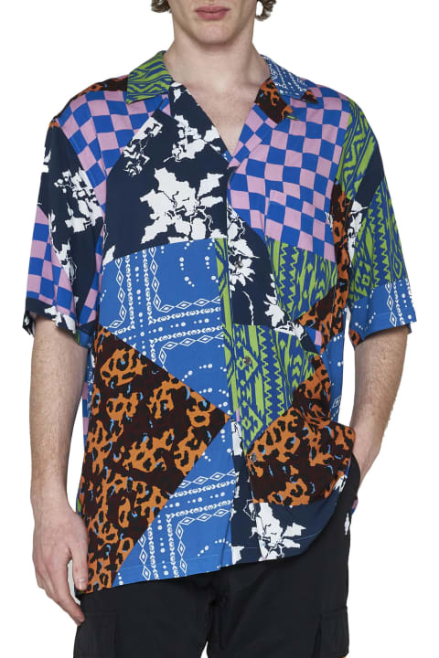 أدوات منزلية Marcelo Burlon Patchwork Print Shirt