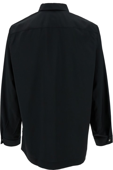 Givenchy Shirts for Men Givenchy Black Shirt With Zip Closure And 4g Logo In Wool Man
