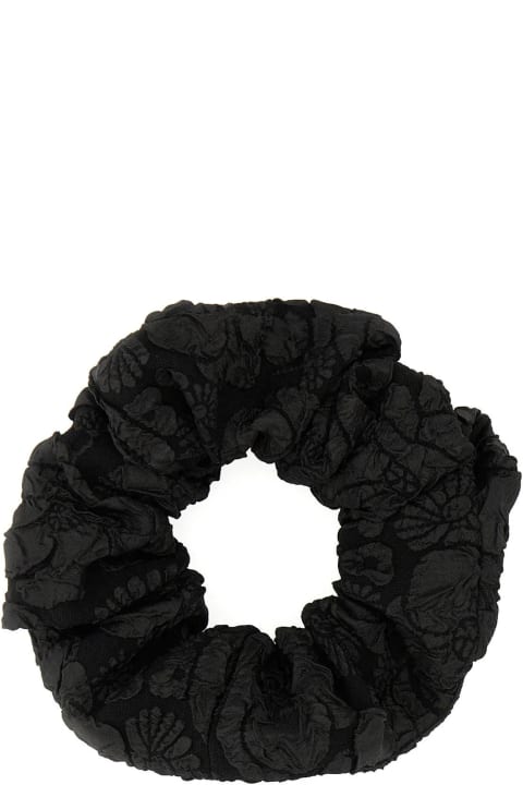 Ganni Hair Accessories for Women Ganni Black Polyester Blend Scrunchie