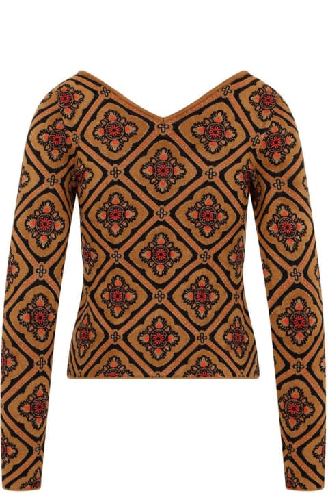 Etro Sweaters for Women Etro Floral-jacquard Knitted Jumper
