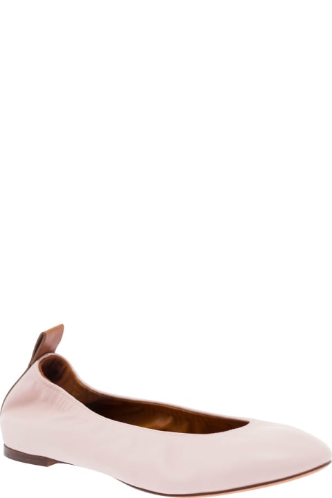 Shoes for Women Lanvin Pink Ballet Flats In Leather Woman