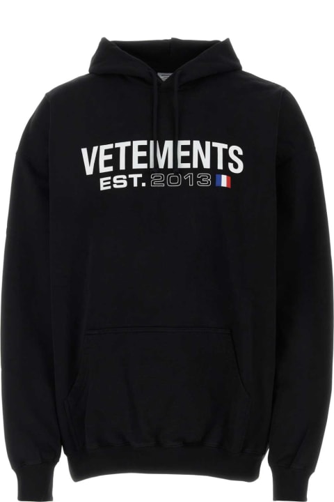 Homeware VETEMENTS Black Cotton Blend Oversize Sweatshirt