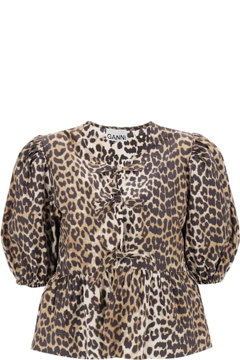 Homeware Ganni Leopard Print Peplum Blouse