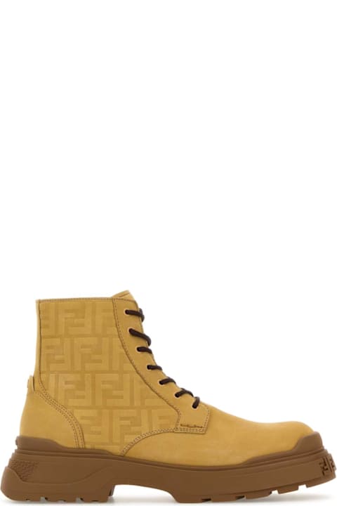Homeware Fendi Beige Suede Fendi Force Light Ankle Boots