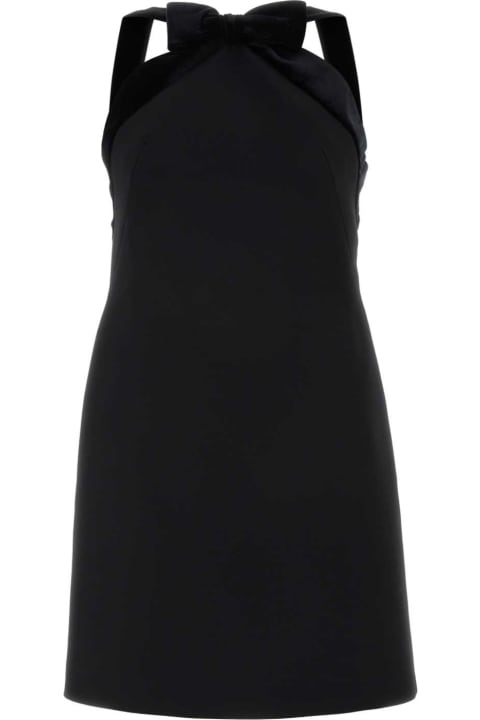 Fashion for Women Miu Miu Black Grain De Poudre Mini Dress